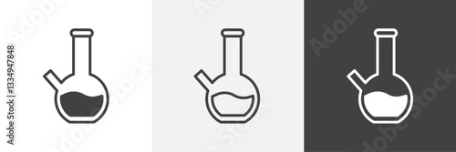 Bong icons in Thin line black color. flat simple vector symbols illustration.