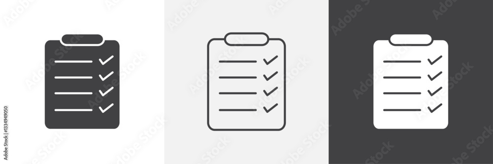 Clipboard icons in Thin line black color. flat simple vector symbols illustration. Clipboard icons in Thin line black color. flat simple vector symbols illustration.