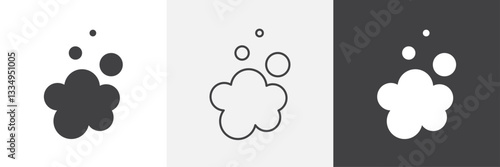Foam icons in Thin line black color. flat simple vector symbols illustration.