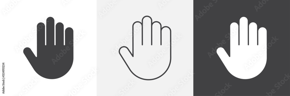 Hand icons in Thin line black color. flat simple vector symbols illustration. Hand icons in Thin line black color. flat simple vector symbols illustration.