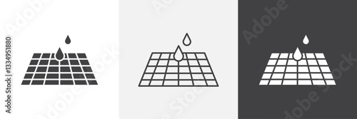 Manhole icons in Thin line black color. flat simple vector symbols illustration.