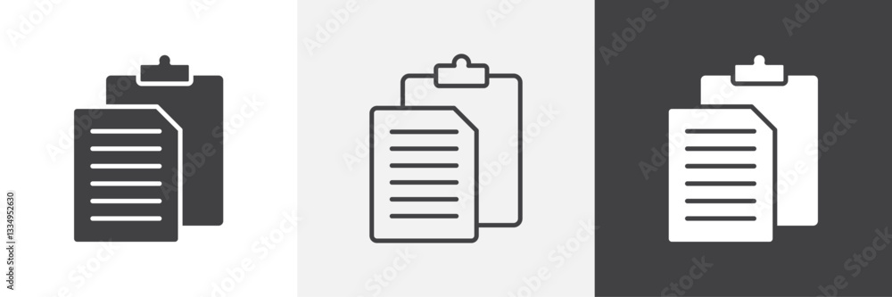 Paste icons in Thin line black color. flat simple vector symbols illustration. Paste icons in Thin line black color. flat simple vector symbols illustration.