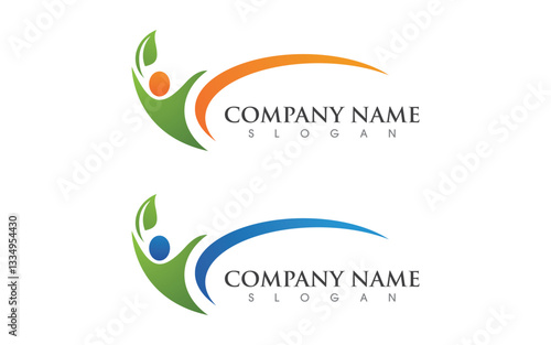 Healthy life trainer logo sign illustration vector design v.32