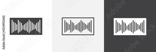 Waveform icons in Thin line black color. flat simple vector symbols illustration.