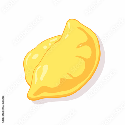 Colorful omelette illustration on white background, culinary art