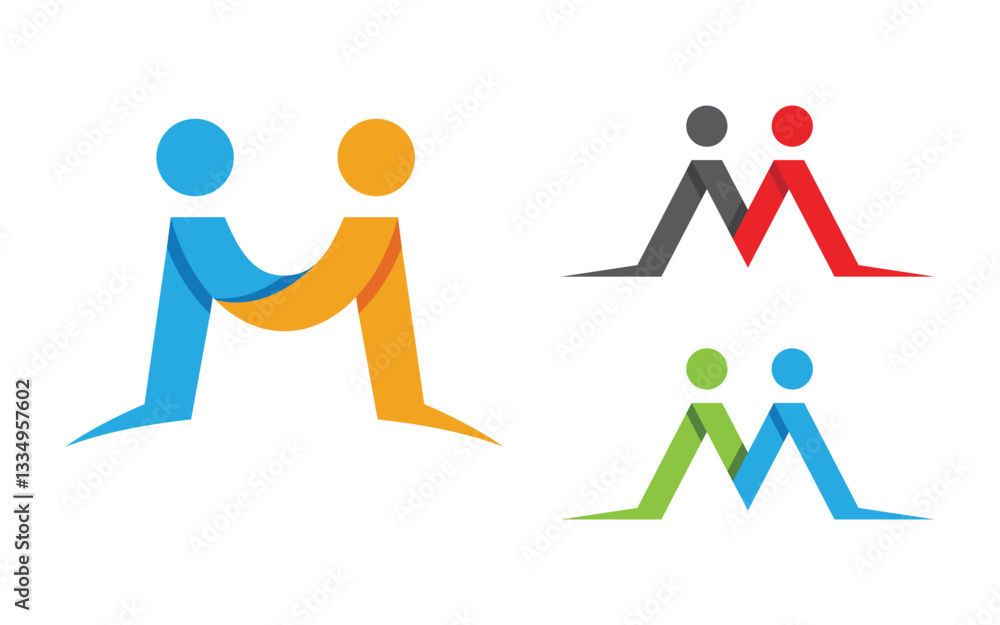 People group care community network and social logo design v.10 People group care community network and social logo design v.10