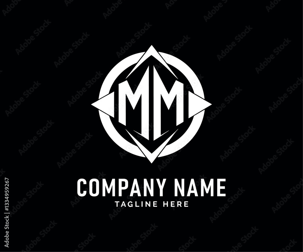 Obraz premium MM Monogram logo Design. Modern MM logo Design Monogram, Vector