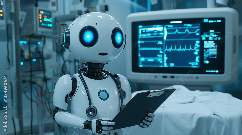Artificial Intelligence Doctor analyzing the reports , AI Medicine,, artificial intelligence in medicine concept Artificial Intelligence Doctor analyzing the reports , AI Medicine,, artificial intelligence in medicine concept