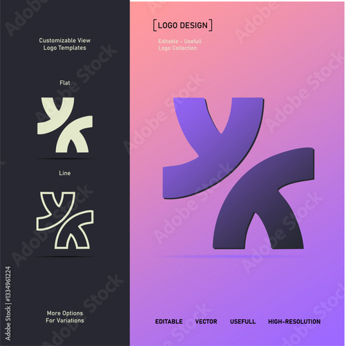 Futuristic T-Shaped Winged Logo – Geometric & Abstract Symbol in Gradient Purple – Modern Tech, Gaming, or Automotive Branding – High-Quality Vector Illustration for Business & Digital Identity