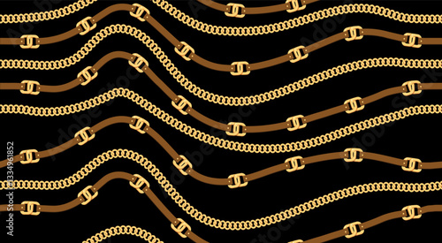 Seamless belt and chain pattern.