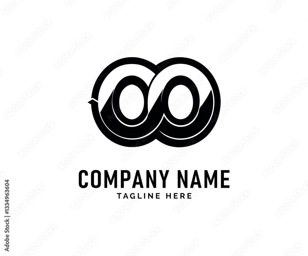 Obraz premium OO Monogram logo Design. Interlocking Circular OO logo Design for Company Branding, Vector