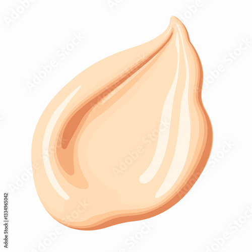 Smooth skin cream texture on white background, skincare concept