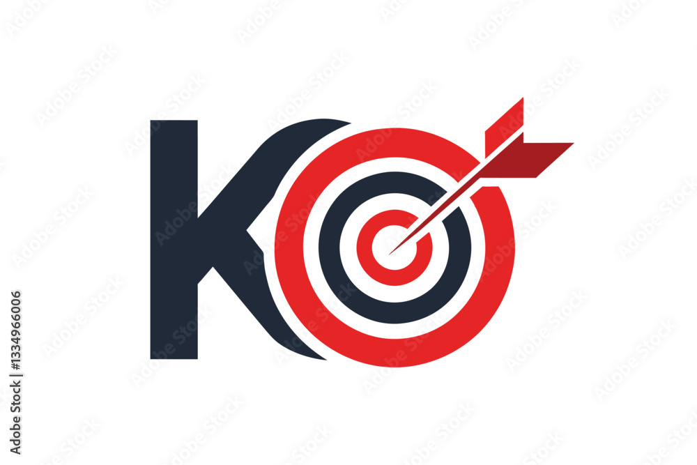Letter K and Target Logo Design for Business Letter K and Target Logo Design for Business