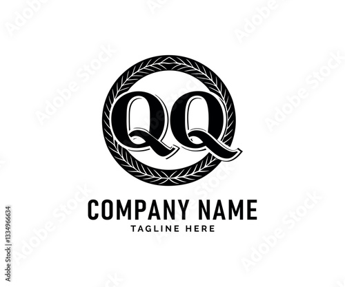 QQ Monogram logo Design. Elegant Monogram logo Design QQ Initial Branding, Vector