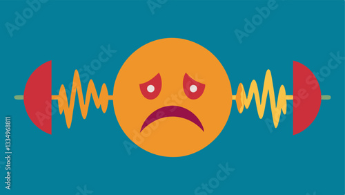 Muffled Sound Waves Visual sound waves that appear muted or distorted illustrating how neglect can affect communication and the ability to express ones feelings.