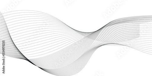 Abstract wavy curve lines background. Abstract frequency sound wave lines and technology curve lines background. Abstract business wave curve lines background. Vector illustration.