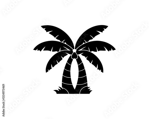 creative details Palm Tree Icon vector illustration