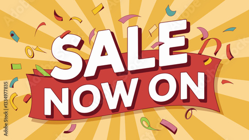 Sale Now On - Bold Promotional Banner