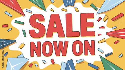 Sale Now On - Bold Promotional Banner