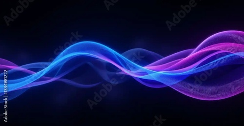 A sci-fi-inspired energy wave background featuring glowing purple and blue currents over a deep-space backdrop, perfect for futuristic and high-tech design