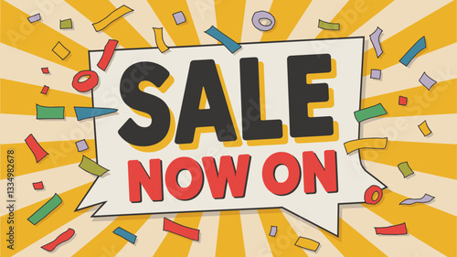 Sale Now On - Bold Promotional Banner