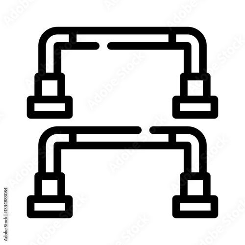 push up bars line icon