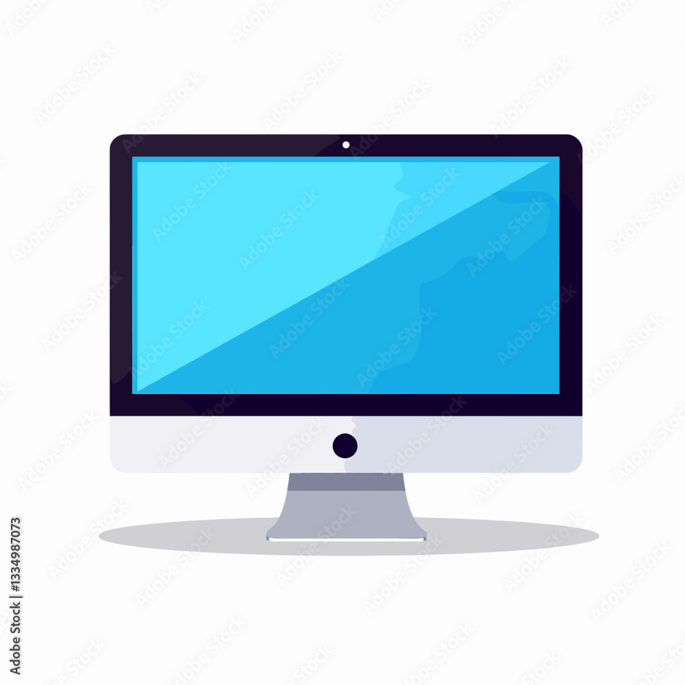 Computer monitor illustration, modern design, digital workspace Computer monitor illustration, modern design, digital workspace