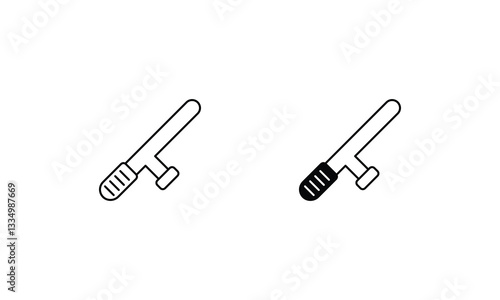 Baton vector icons set stock illustration
