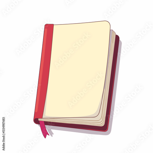 Stylish notebook with blank pages on white background, creative inspiration