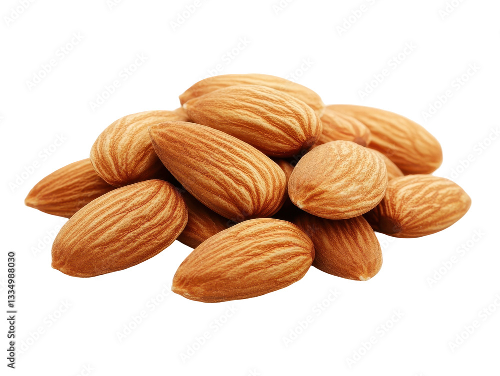 Isolated pile of almonds Isolated pile of almonds