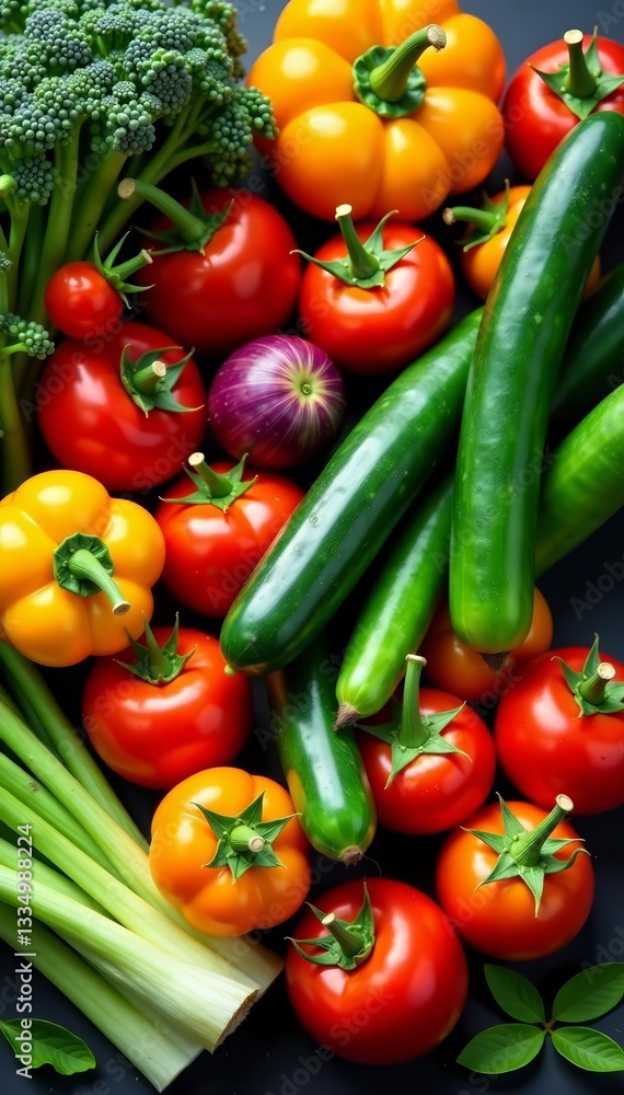 Assortment of assorted veggies in a beautiful collage, food, raw Assortment of assorted veggies in a beautiful collage, food, raw