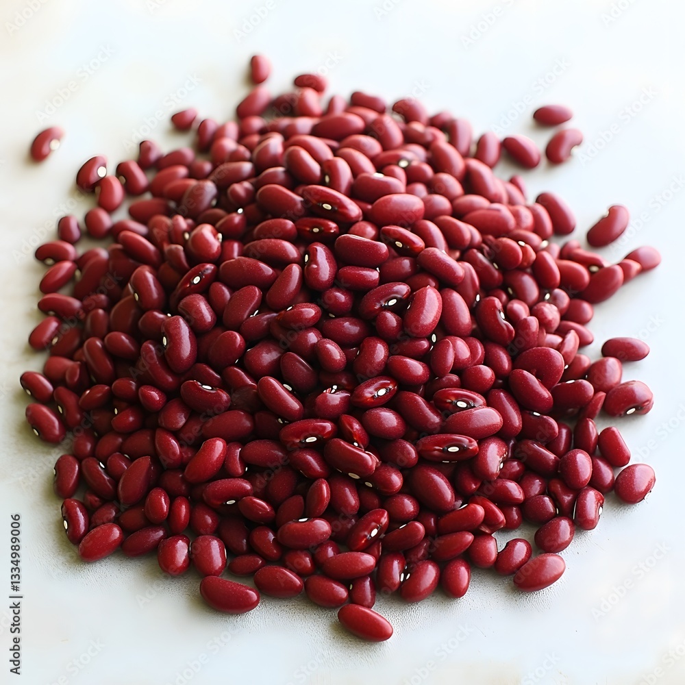 Pile of Kidney Beans, Close-up of Red Kidney Beans Pile of Kidney Beans, Close-up of Red Kidney Beans