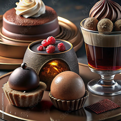 The texture and presentation of the chocolate for national chocolate custard day
