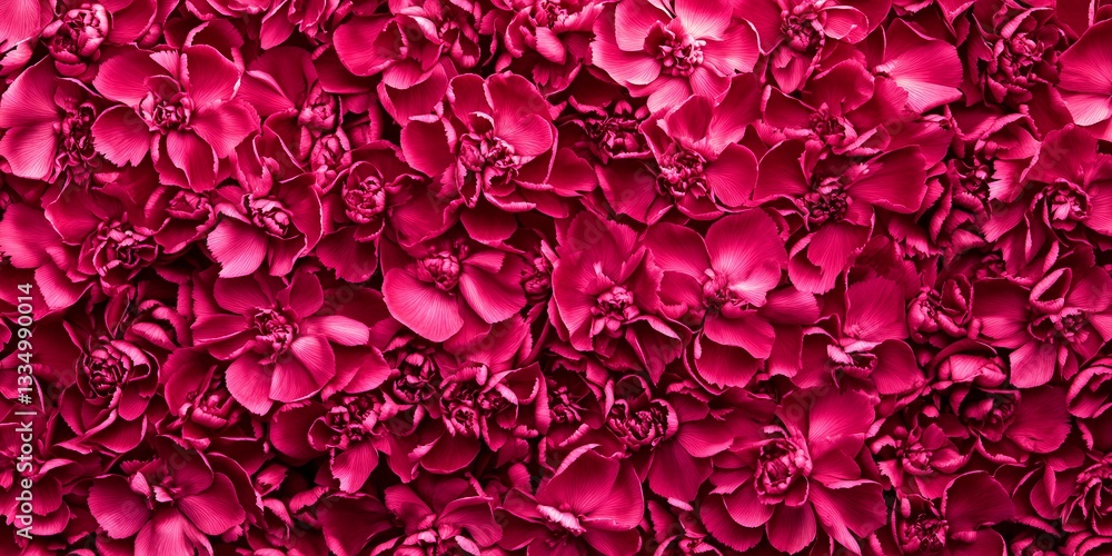 Fototapeta premium Vibrant Crimson Carnations Flower Background Texture Image