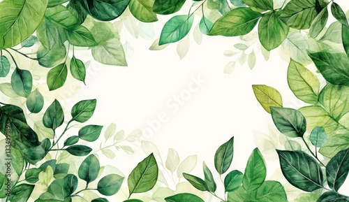 Fresh greenery botanical frame