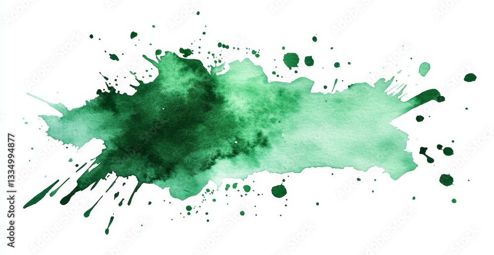 Abstract watercolor splash in shades of green (2) Abstract watercolor splash in shades of green (2)