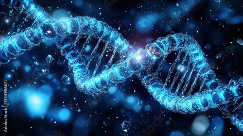  Abstract genetics information DNA helix. Genetic code DNA molecule structure. Genetic engineering and gene manipulation concept