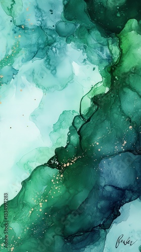 Stunning Abstract Art: A Deep Dive into Green and Blue Hues