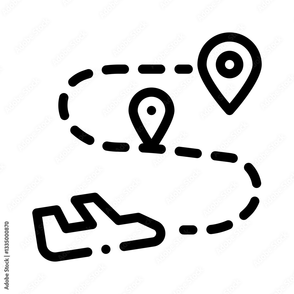 Obraz premium destination pin line icon