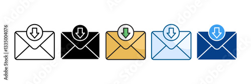 Inbox Icon Set Multiple Style Collection