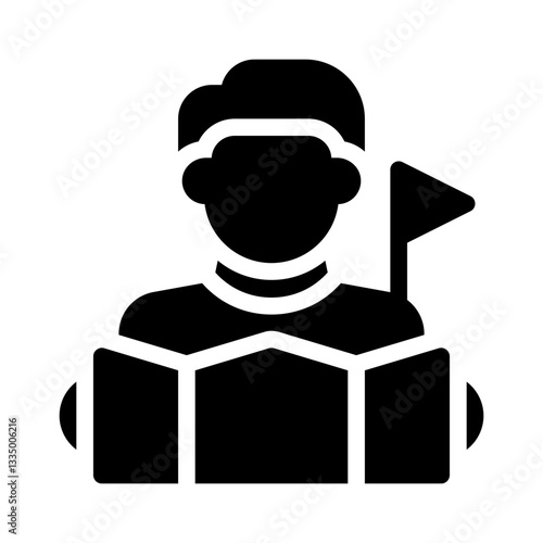 tour guide glyph icon