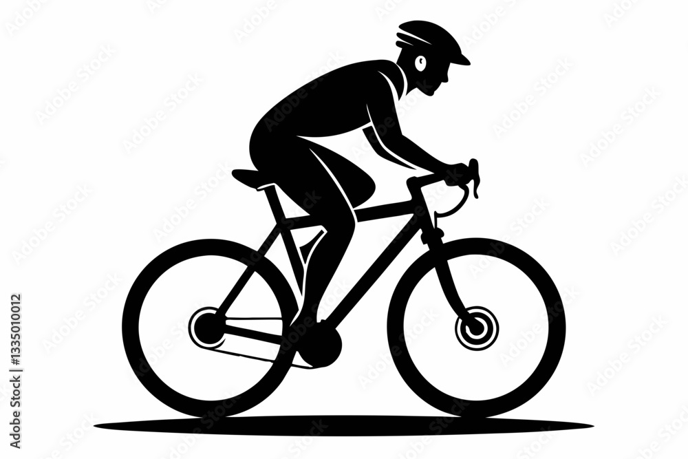 Fototapeta premium silhouette of a cyclist