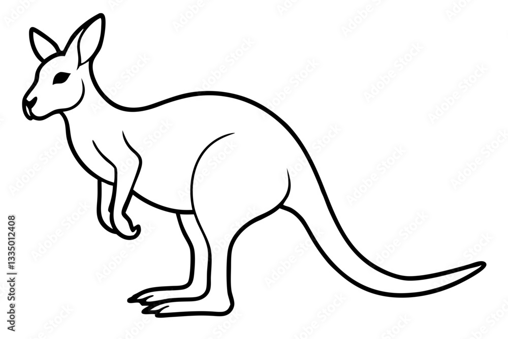 Abstract Kangaroo Linework Abstract Kangaroo Linework