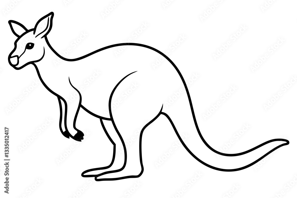 Abstract Kangaroo Linework Abstract Kangaroo Linework
