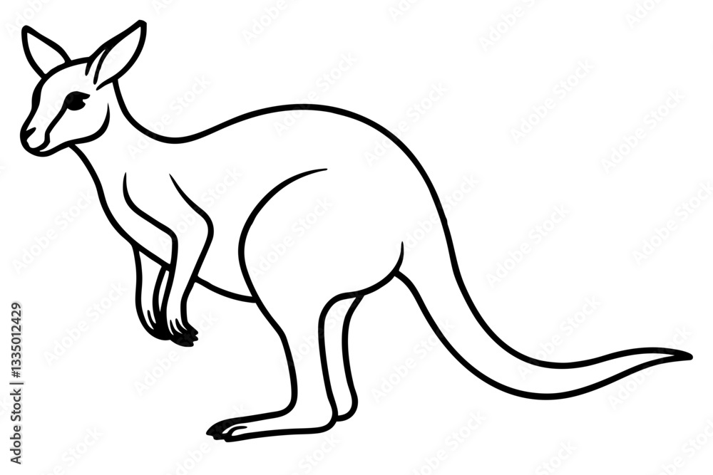 Abstract Kangaroo Linework Abstract Kangaroo Linework