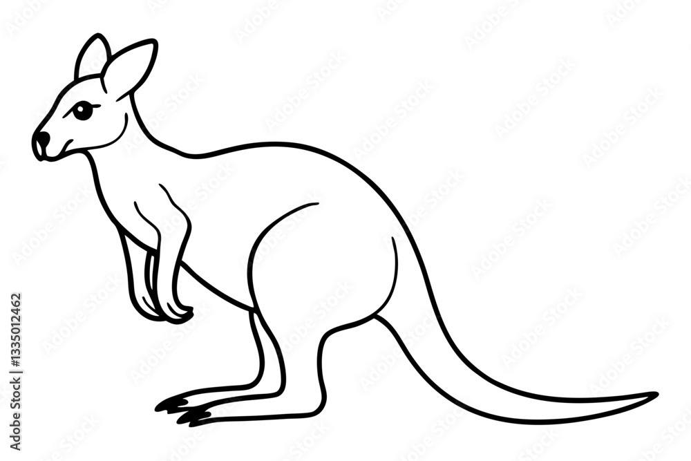 Abstract Kangaroo Linework Abstract Kangaroo Linework