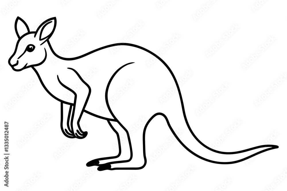 Abstract Kangaroo Linework Abstract Kangaroo Linework