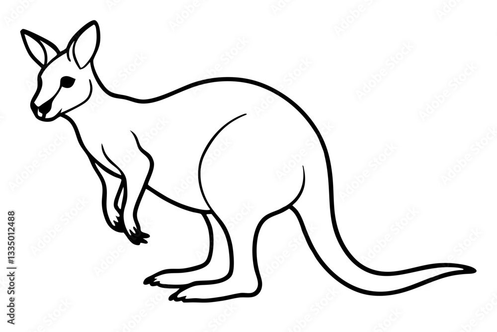 Abstract Kangaroo Linework Abstract Kangaroo Linework