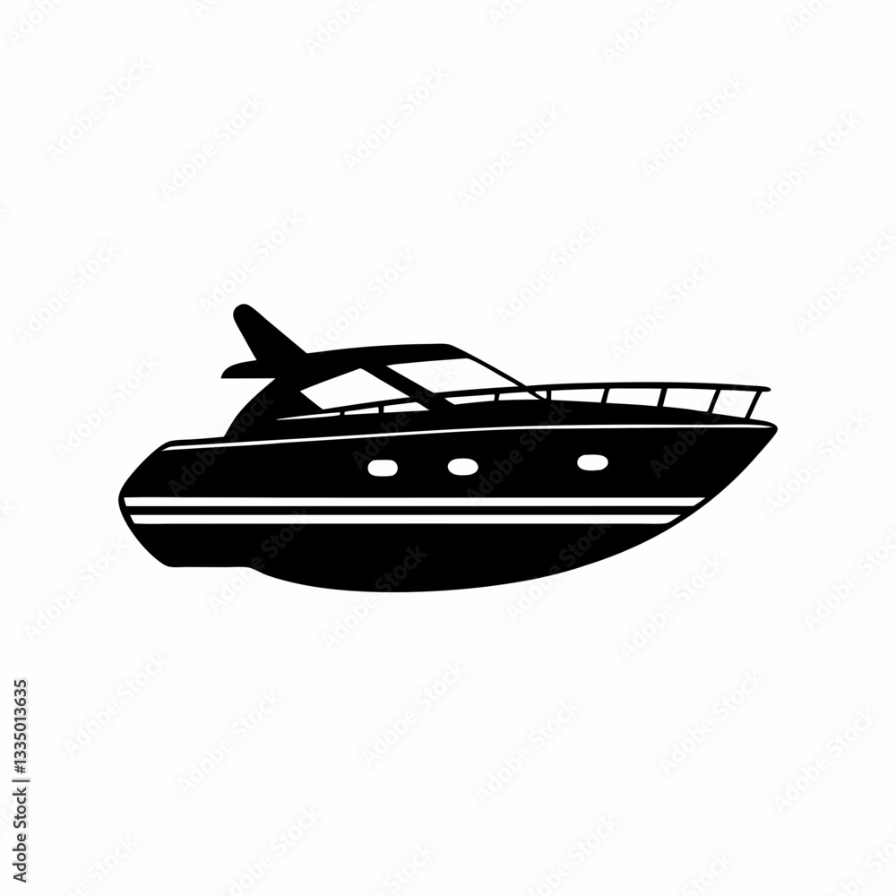 Naklejka premium creative silhouette Speedboat Icon victor illustration
