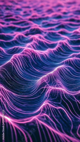 Abstract Data Visualization: A mesmerizing display of digital waves and data streams.